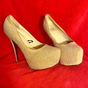 Gold Rhinestone Heel